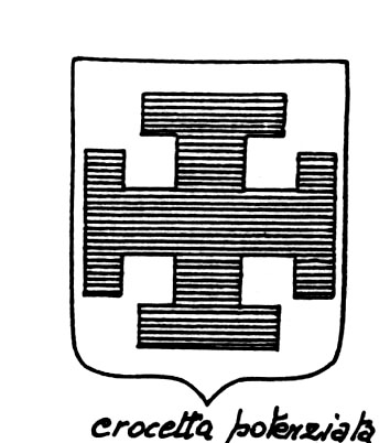 Image of the heraldic term: Crocetta potenziata